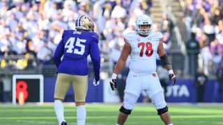 Utah offensive lineman Sataoa Laumea projects as a starting-caliber prospect in the 2024 NFL Draft. 