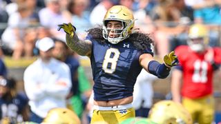 Marist Liufau NFL Draft Scouting Report (Scouting Reports). Photo by Matt Cashore-USA TODAY Sports