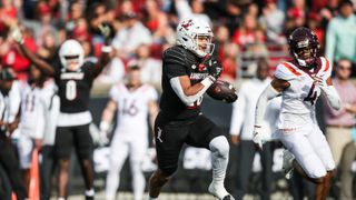 Isaac Guerendo Draft Networking Interview: Combination Of Size And Speed (Interviews). Photo by Matt Stone/Louisville Courier Journal / USA TODAY NETWORK