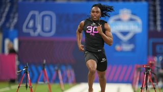 Upton Stout NFL Draft Interview: High Energy (Interviews). Photo by Kirby Lee-Imagn Images